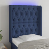 vidaXL Hoofdbord LED 83x16x78/88 cm stof lichtgrijs
