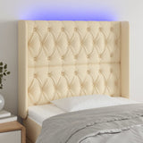 vidaXL Hoofdbord LED 83x16x78/88 cm stof lichtgrijs