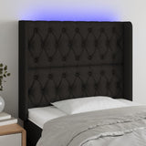 vidaXL Hoofdbord LED 83x16x78/88 cm stof lichtgrijs