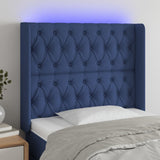 vidaXL Hoofdbord LED 83x16x78/88 cm stof lichtgrijs