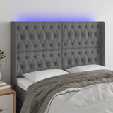 vidaXL Hoofdbord LED 83x16x78/88 cm stof lichtgrijs