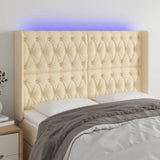 vidaXL Hoofdbord LED 83x16x78/88 cm stof lichtgrijs