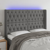 vidaXL Hoofdbord LED 83x16x78/88 cm stof lichtgrijs