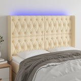 vidaXL Hoofdbord LED 83x16x78/88 cm stof lichtgrijs