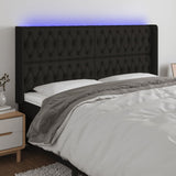 vidaXL Hoofdbord LED 83x16x78/88 cm stof lichtgrijs