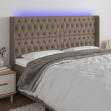 vidaXL Hoofdbord LED 83x16x78/88 cm stof lichtgrijs
