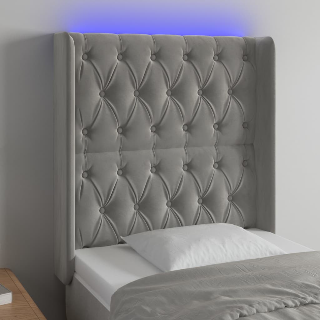 vidaXL Panneau de porte LED 83x16x78/88 cm poignées d'éclairage