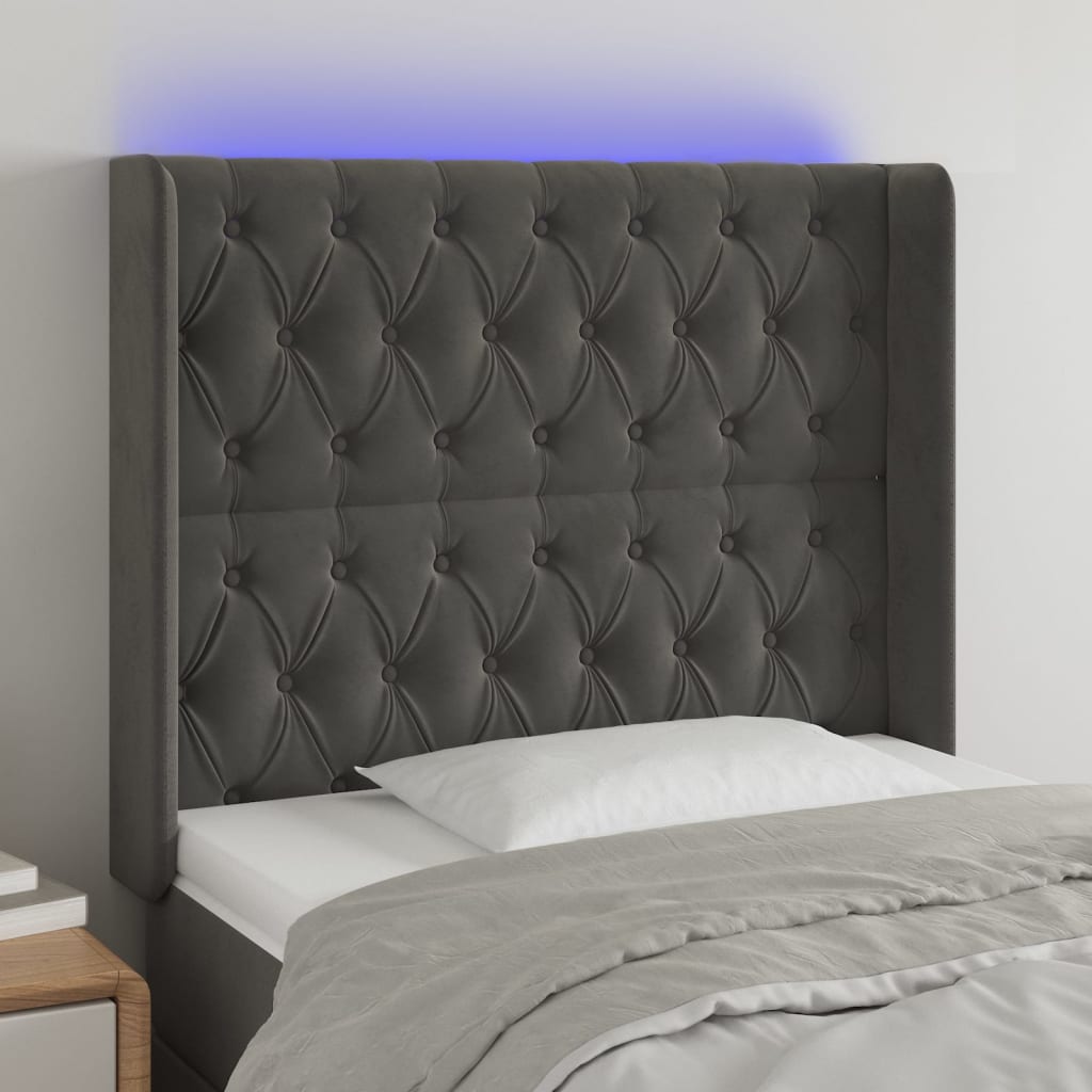 vidaXL Panneau de porte LED 83x16x78/88 cm poignées d'éclairage