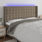 vidaXL Hoofdbord LED 83x16x78/88 cm stof lichtgrijs