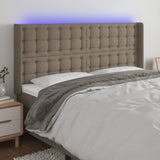 vidaXL Hoofdbord LED 83x16x78/88 cm stof lichtgrijs