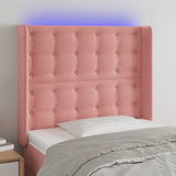 vidaXL Hoofdbord LED 83x16x78/88 cm fluweel lichtgrijs
