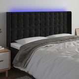 vidaXL Hoofdbord LED 83x16x78/88 cm fluweel lichtgrijs