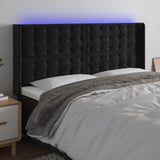 vidaXL Hoofdbord LED 83x16x78/88 cm fluweel lichtgrijs