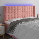 vidaXL Hoofdbord LED 83x16x78/88 cm fluweel lichtgrijs