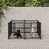 vidaXL Hondenkennel voor buiten 5,63 m² staal