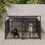 vidaXL Hondenkennel voor buiten 5,63 m² staal