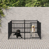 vidaXL Outdoor Dog Kennel 15.02 m² Steel