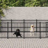 vidaXL Outdoor Dog Kennel 15.02 m² Steel