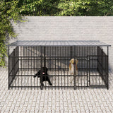 vidaXL Outdoor Dog Kennel 15.02 m² Steel