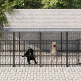 vidaXL Outdoor Dog Kennel 15.02 m² Steel
