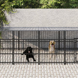 vidaXL Outdoor Dog Kennel 15.02 m² Steel
