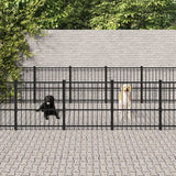 vidaXL Hondenkennel voor buiten 18,82 m² staal