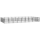 vidaXL Hondenkennel voor buiten 18,82 m² staal