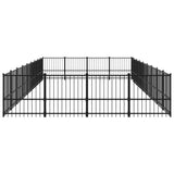 vidaXL Hondenkennel voor buiten 18,82 m² staal