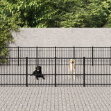 vidaXL Hondenkennel voor buiten 18,82 m² staal