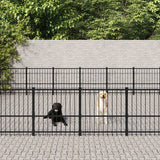 vidaXL Hondenkennel voor buiten 18,82 m² staal