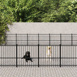 vidaXL Hondenkennel voor buiten 18,82 m² staal