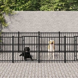 vidaXL Outdoor Dog Kennel 11.26 m² Steel