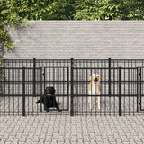vidaXL Outdoor Dog Kennel 11.26 m² Steel