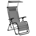 vidaXL Chaise de jardin pliante en textilène gris