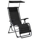 vidaXL Chaise de jardin pliante en textilène gris