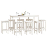 vidaXL 9-delige Barset massief grenenhout