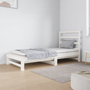 vidaXL Slaapbank uitschuifbaar massif vert grenenhout 2x(90x190) cm