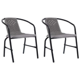 vidaXL Garden Chairs 4 pcs 110 kg Plastic Rattan and Steel