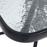 vidaXL Tuintafel Ø60x70 cm staal zwart