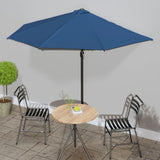 vidaXL Balkonparasol half met aluminium paal 270x144x222 cm terracotta
