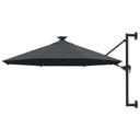 vidaXL Parasol mural avec LED 300 cm couleur
