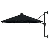 vidaXL Wandparasol met LED's 300 cm zandkleurig