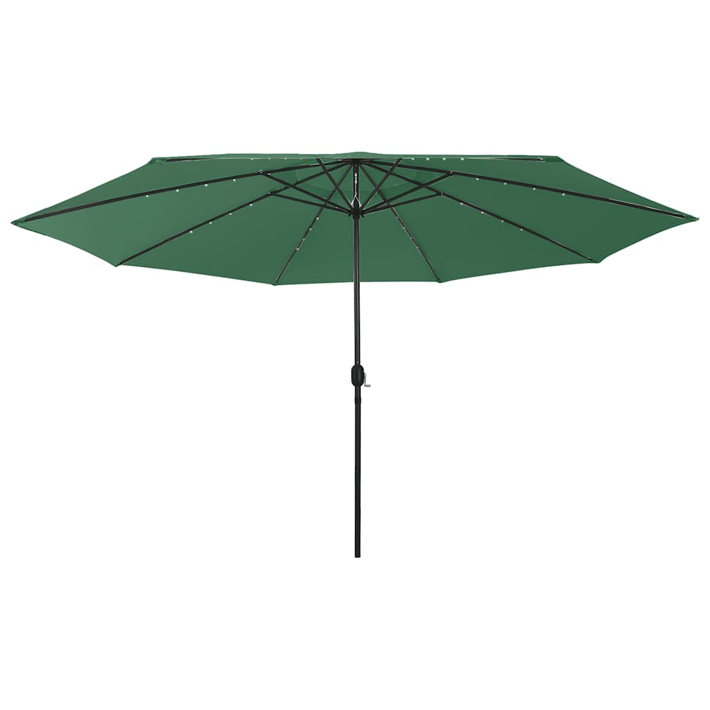 vidaXL Parasol met LED-verlichting 400 cm zandkleurig