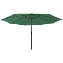 vidaXL Parasol avec éclairage LED 400 cm couleur