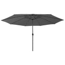 vidaXL Parasol avec éclairage LED 400 cm couleur