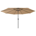 vidaXL Parasol avec éclairage LED 400 cm couleur