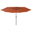 vidaXL Parasol avec éclairage LED 400 cm couleur