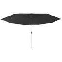 vidaXL Parasol avec éclairage LED 400 cm couleur