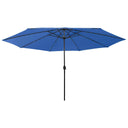 vidaXL Parasol avec éclairage LED 400 cm couleur