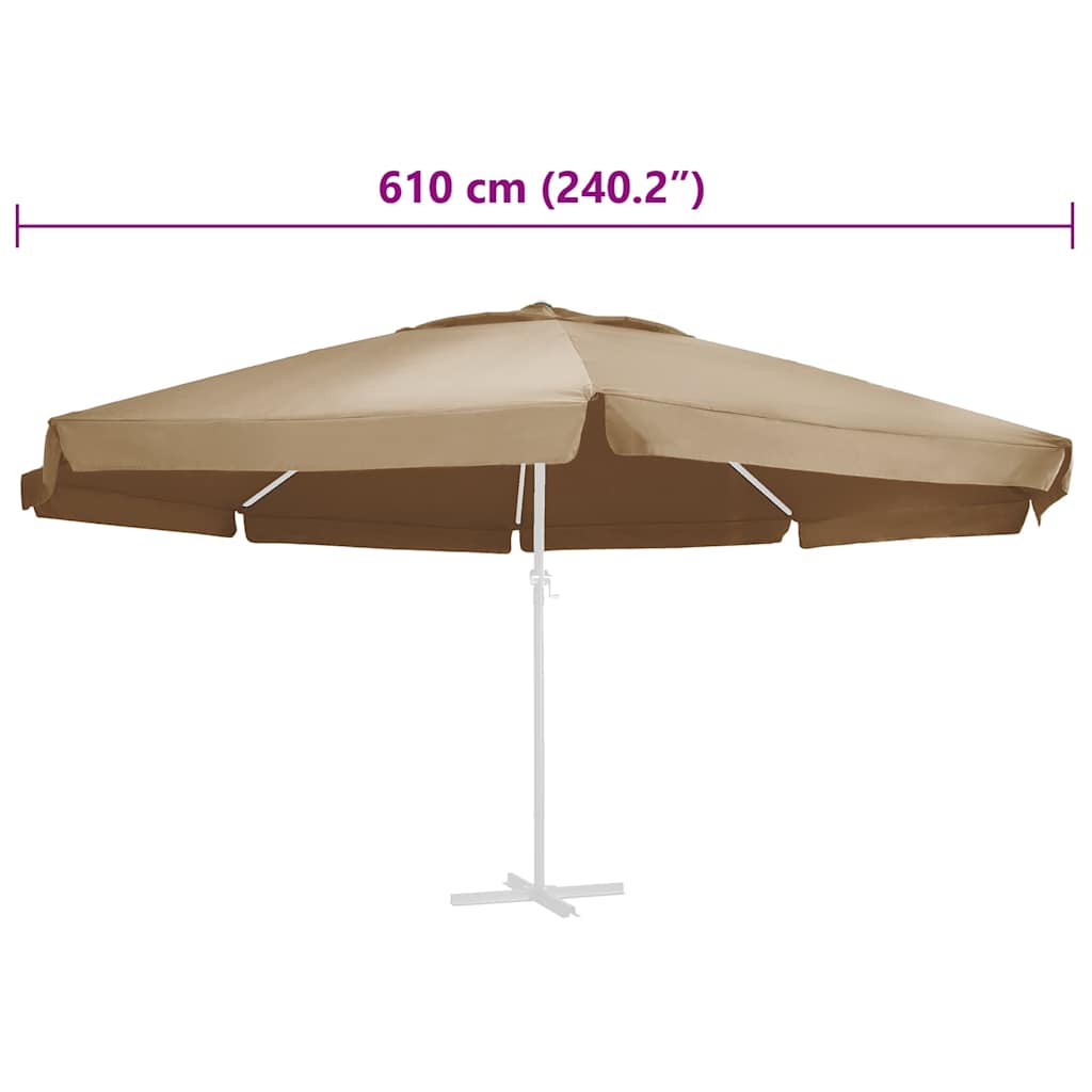 vidaXL Vervangingsdoek voor parasol 515 cm zandkleurig